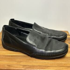 Mephisto Edlef Black Leather Cool Air Comfort Slip On Loafers Men’s Size 10.5